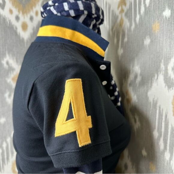 Rugby Ralph Lauren Fall 2008 Black, Navy, White & Yellow Stretch Polo Shirt - Picture 9 of 16